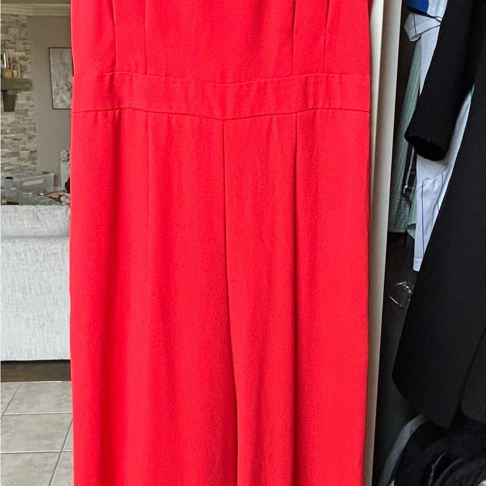 Eliza J Red Elegant Jumpsuit with Flowing Silhouette